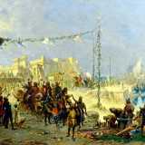 ...dopo aver cacciato le truppe arabe dal capoluogo pugliese...